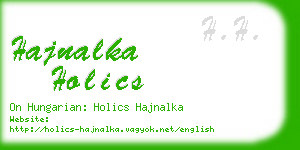 hajnalka holics business card